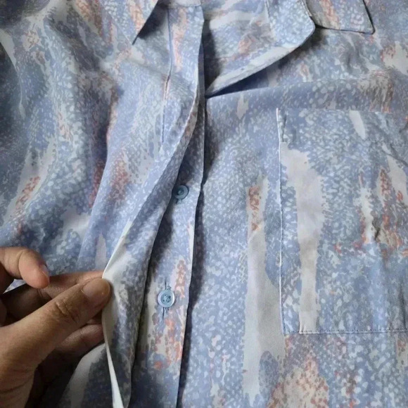 Nine West Drapey Button-Down Tunic Shirt Size XL #162 - Picture 7 of 10